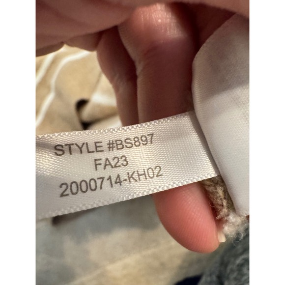 J. Crew Extra Soft Striped Crew Neck Sweater XS Camel White Wool Blend - Picture 5 of 9